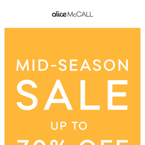 NOW LIVE: MID-SEASON SALE