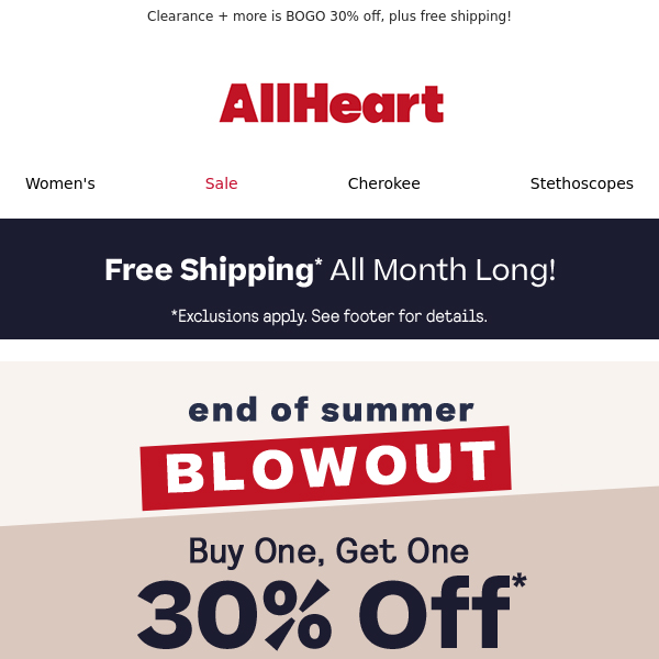 The End of Summer Blowout starts now!