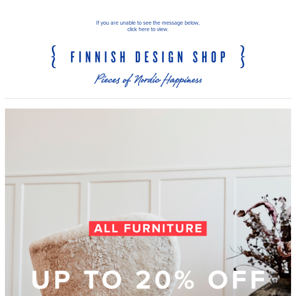 Gather around! 🪑 Furniture up to 20% off