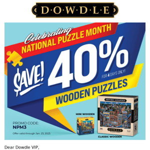 Dowdle Puzzles | National Puzzle Month Sale No. 3 - LAST DAY