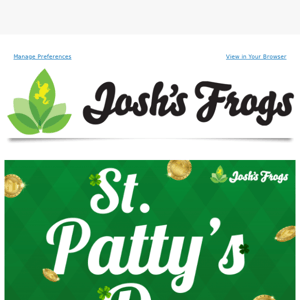 St. Patty's Day Sales start NOW