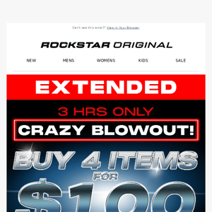 💣EXTENDED: Crazy Blowout 💥BUY 4 ITEMS FOR $100!💥