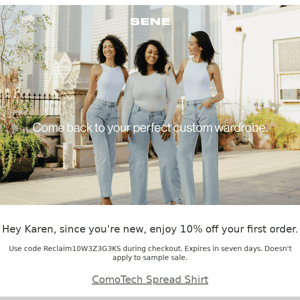 Enjoy 10% off your first sizeless order.