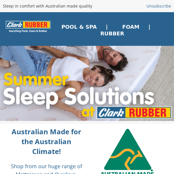 Australian-made for the Australian Climate! Shop Summer Sleep Solutions🛌