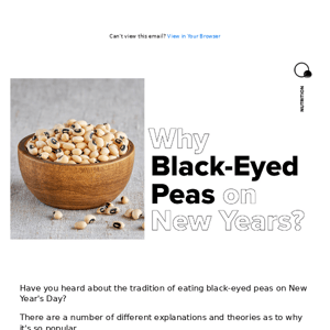 Black-Eyed Peas on New Year’s?