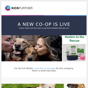 Co-Op Live: Healers Petcare, Inc is offering 3.91% profit in 2.7 months.