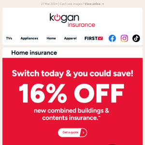 16% OFF Home Insurance!