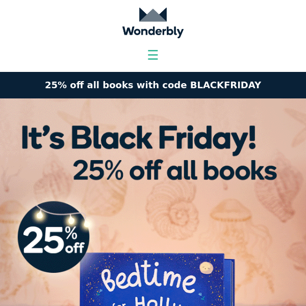 A dazzling 25% OFF all books 🌟
