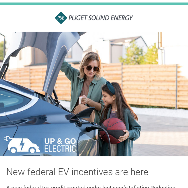 Understanding New Federal EV Incentives Puget Sound Energy