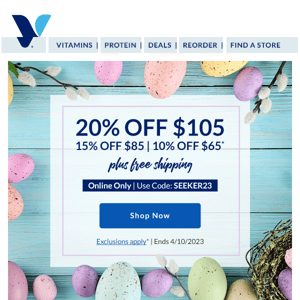 Up to 20% off for everybunny!🐰