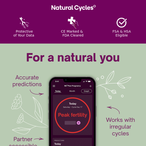 Switch to a NATURAL & CERTIFIED fertility tracker 🌱
