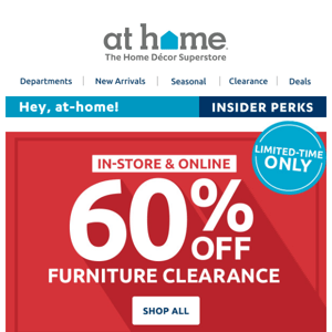 🔥 60% off 🔥 Furniture clearance — now THAT'S fire