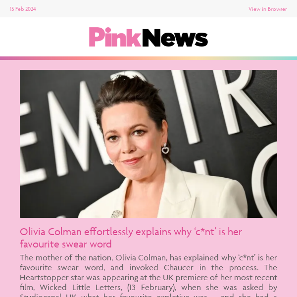 🙊 Why 'c*nt' is Olivia Colman's favourite swear word 🤬