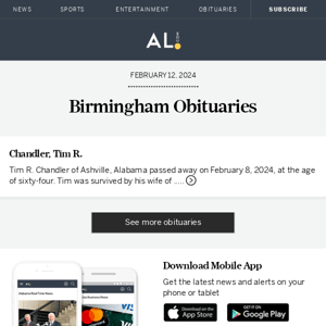 Birmingham obituaries for February 12, 2024