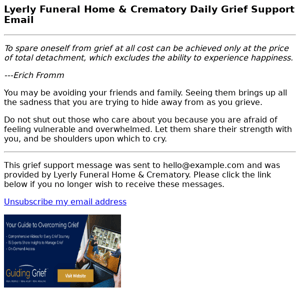 Daily Grief Support Email