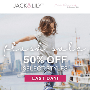LAST DAY FOR 50% OFF  | FLASH SALE