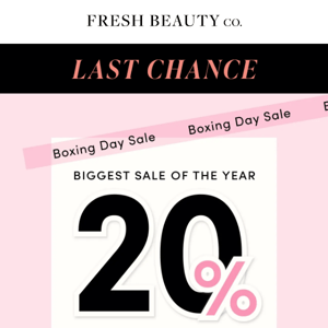 20% OFF EVERYTHING 🤩 Ends Tonight ⏱