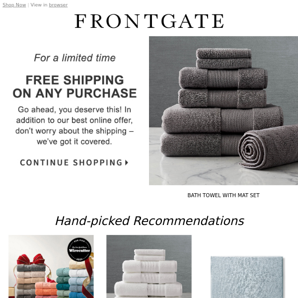 Frontgate: Friends & Family Event: 25% off sitewide across our family of  brands.