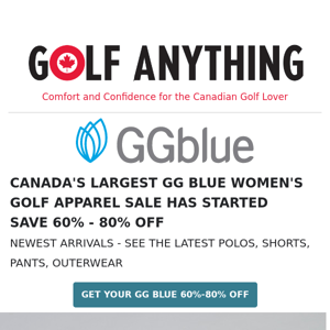 The GG BLUE Women's BIGGEST SALE IN CANADA