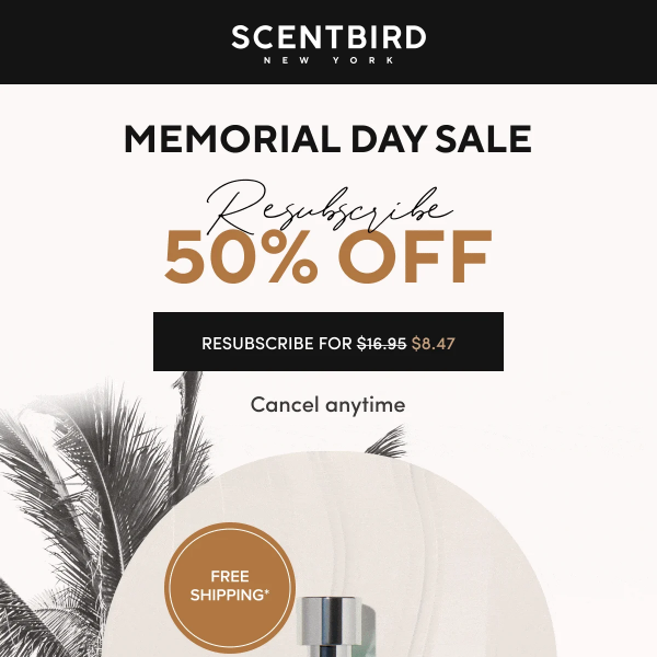 Memorial Day Special: 50% off