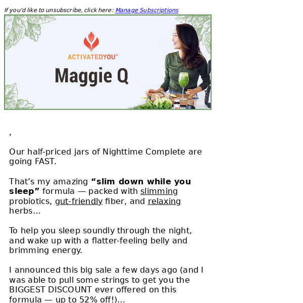 Snag our biggest discount EVER on Nighttime Complete!