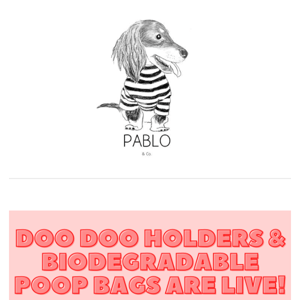 DOO DOO HOLDERS & BIODEGRADABLE POOP BAGS ARE HERE 💩