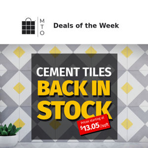 🚨 Back in Stock 🚨 - Cement Tiles and More at Mosaic Tile Outlet