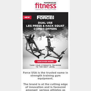 NEW! FORCE USA - Leg Press & Hack Squat Combo Offers 