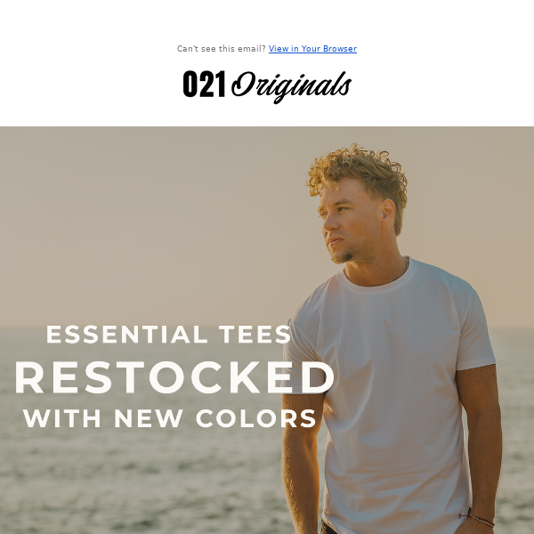 Essential Tees are BACK with NEW COLORS 🔥