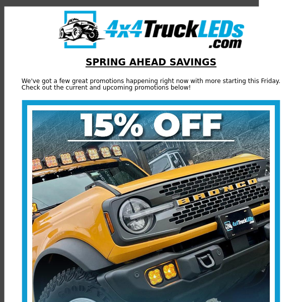 March Savings | Save 15% on Fog Kits | Save on Bed Covers + AMP PowerSteps