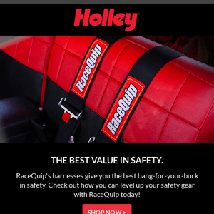 BUCKLE UP: RaceQuip Harnesses are the Best Value in Safety!