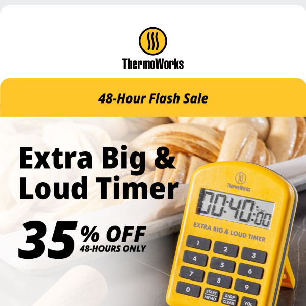 Flash Sale: 35% Off ThermoWorks Extra Big & Loud Commercial