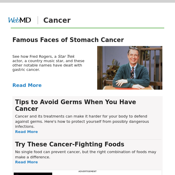 Famous Faces of Stomach Cancer