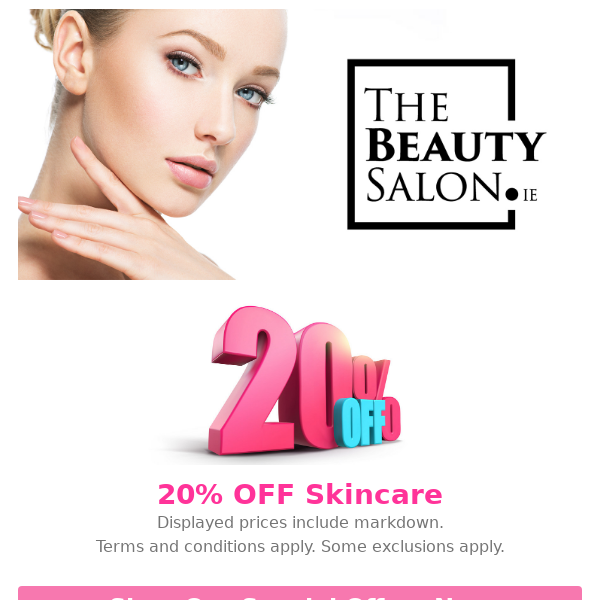 ❤️ 20% OFF Skincare 😍