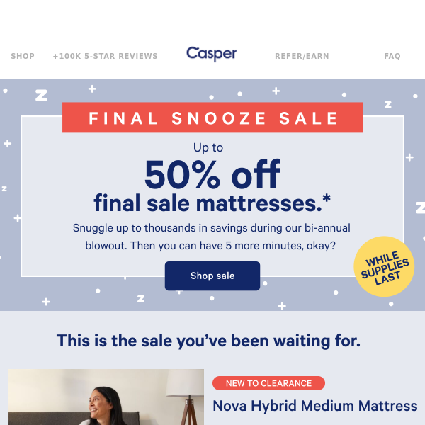 Save up to 50% on Last Call mattresses 👀