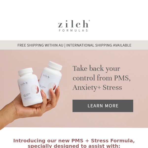 Take control of PMS + Stress