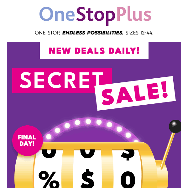 Hurry, NEW daily deal just dropped, ENDS TONIGHT