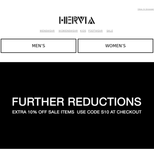 Further reductions on sale