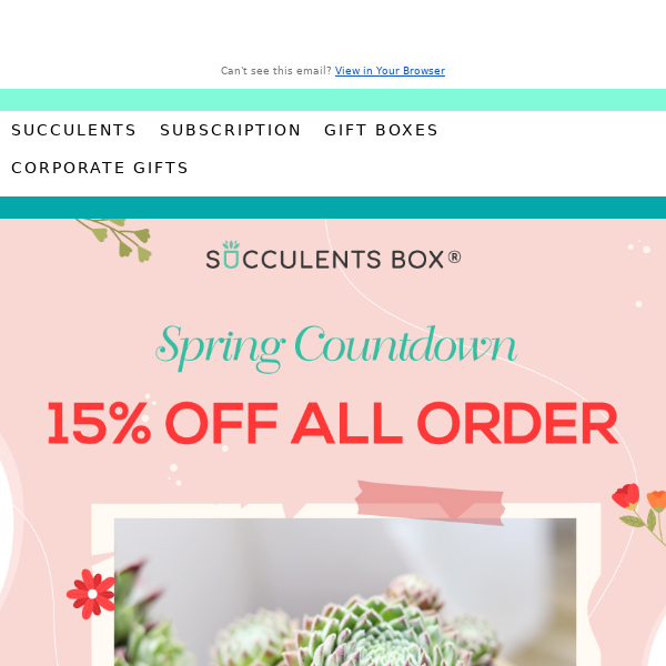 Get Ready for Spring with 15% off!