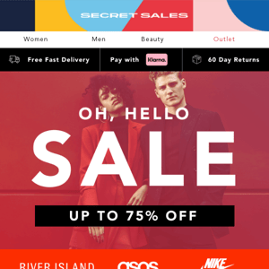 Most. Wanted. Brands. Up to 75% off! BOSS, Nike, ASOS...