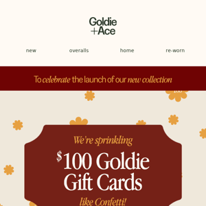 It's raining $100 Goldie Gift Vouchers ☔