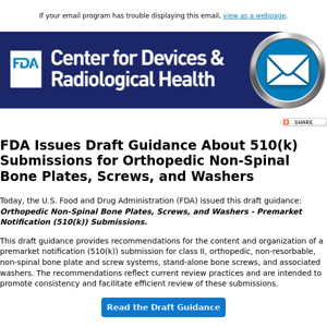 510(k) Submissions for Orthopedic Bone Plates, Screws, and Washers