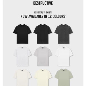 Now Available In 12 Colourways