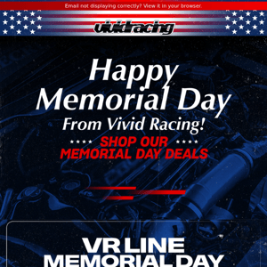 🇺🇸Happy Memorial Day Weekend Vivid Racing Fam!