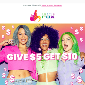 Give $5, Get $10 Off Your Next Purchase!