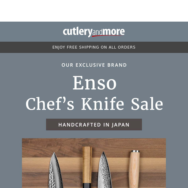 Enso Chef's Knife Sale – Our *Exclusive* Japanese Knife Brand