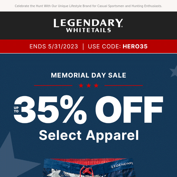 35% Off Memorial Day Sale