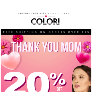 20% off: Mother’s Day promo 💕