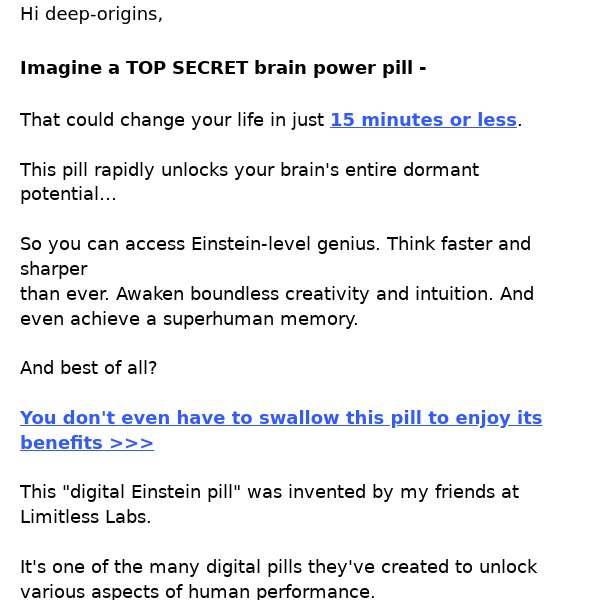 15-minute "Einstein Brain" digital pill 💊 (100% legal)