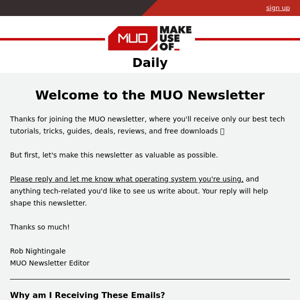 Welcome to MUO Daily
